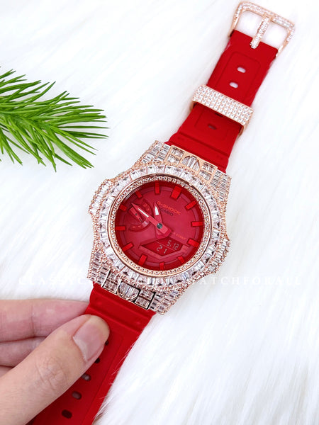 GA-2100-4A With Stellaris Rose Gold Casing