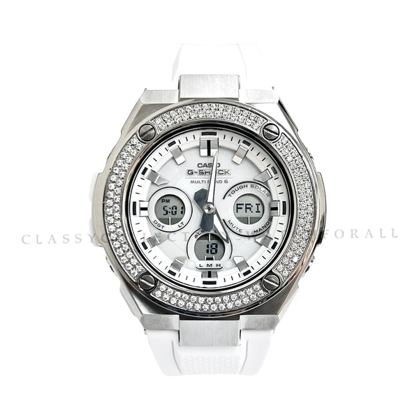 GST-W310G-7AJF With Double Studded Silver Crystal Casing