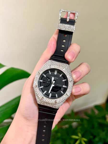 GA-2100-1A With Solaris 925 Sterling Silver Casing