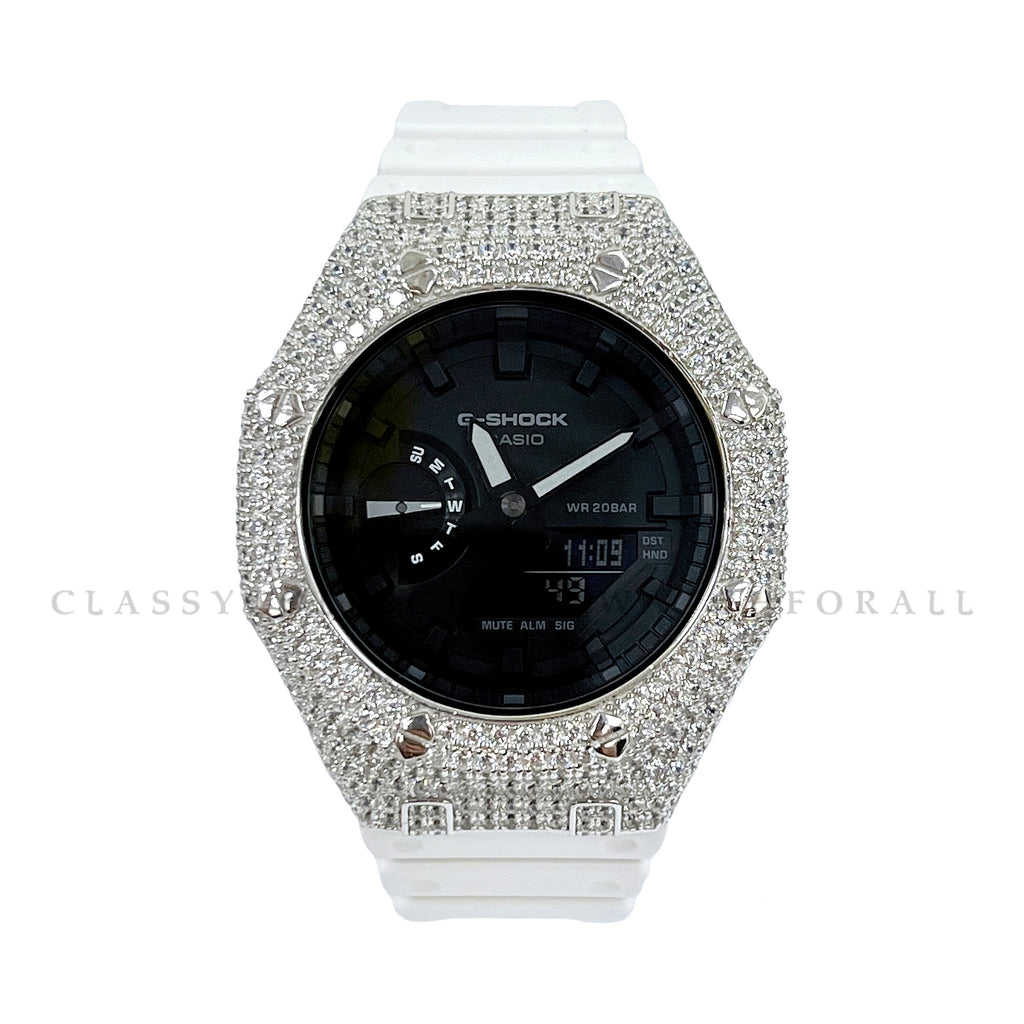 GA-2100-7A With Solaris 925 Sterling Silver Casing