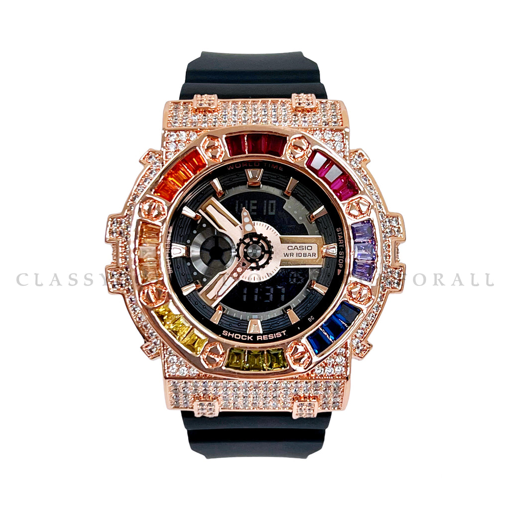 BA-110RG-1A With Crown Rainbow Rose Gold Casing