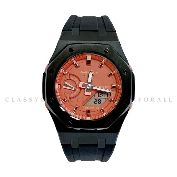 GMA-S2100-4A2 With Black Stainless Steel Case & Black Rubber Strap