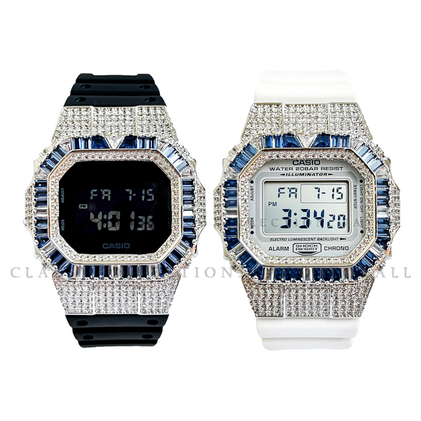 DW-5600BB-1DR & DW-5600MW-7DR With Royal G Blue Silver Casing