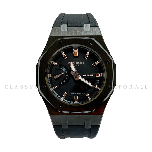 GMA-S2100-1A With Black Stainless Steel Case & Black Rubber Strap