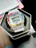 DW-5600MW-7DR With Royal G Rainbow Silver Casing