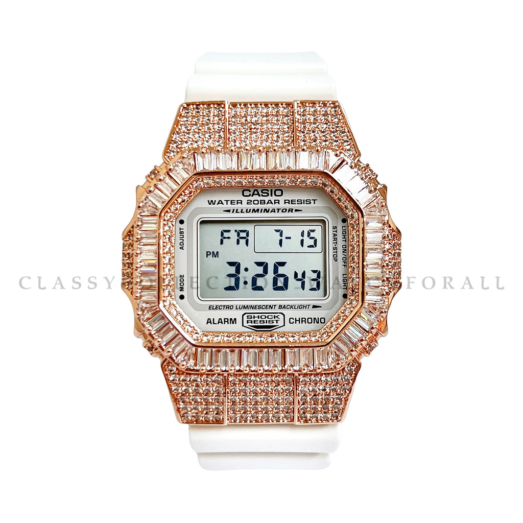 DW-5600MW-7DR With Royal G Rose Gold Casing