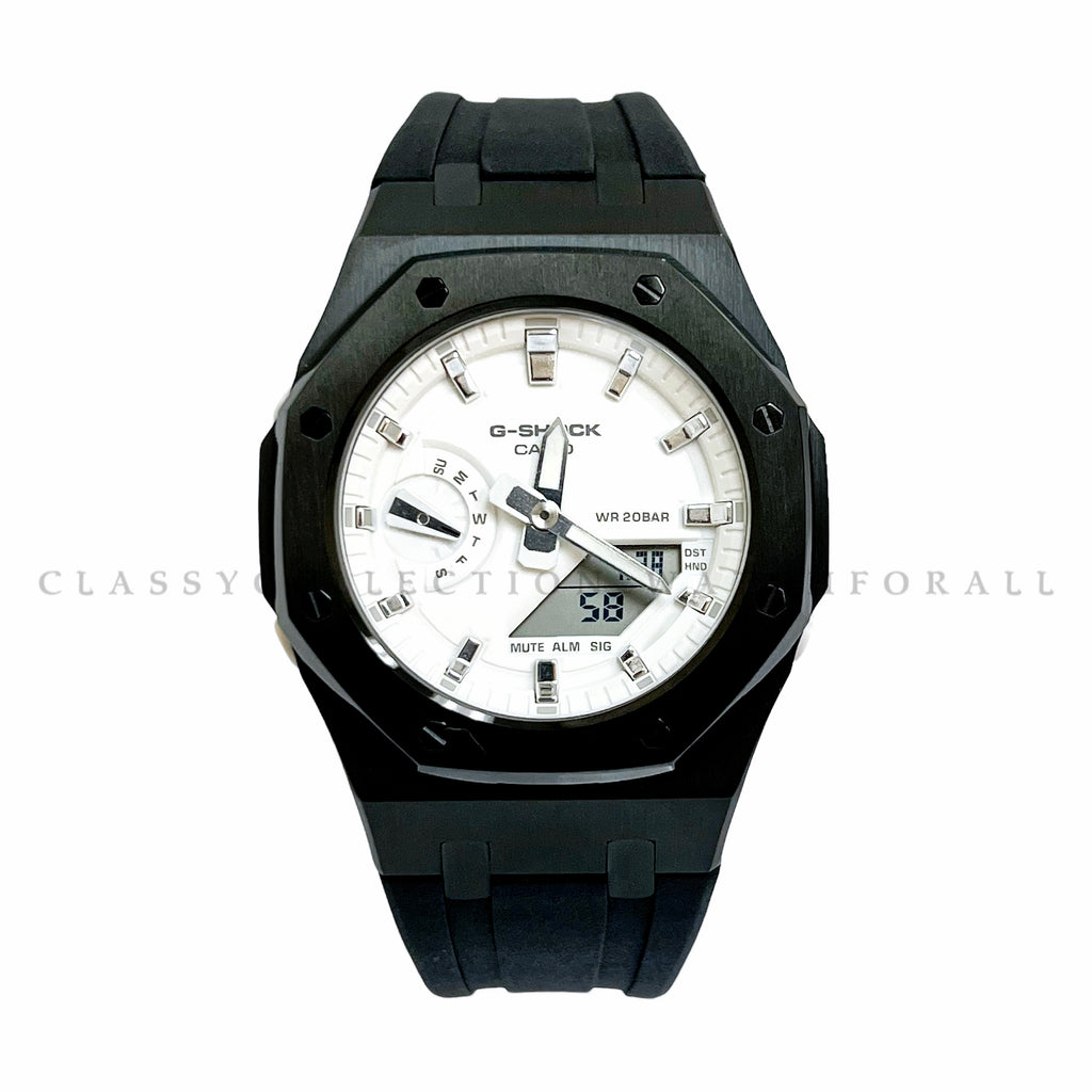 GMA-S2100-7A With Black Stainless Steel Case & Black Rubber Strap