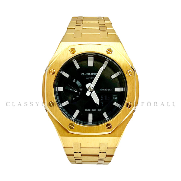 (Preorder) GA-2100-1A With Gold Stainless Steel Set
