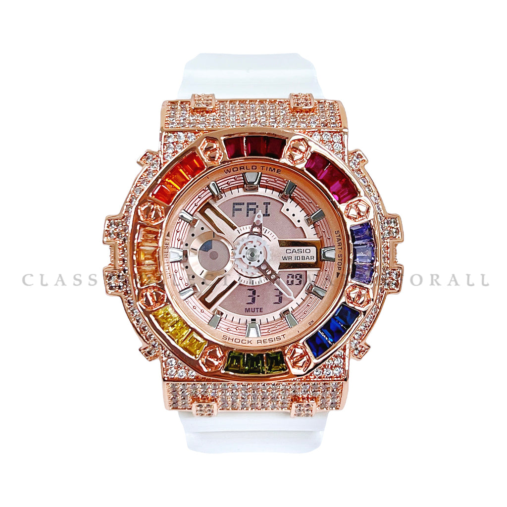BA-110-7A1 With Crown Rainbow Rose Gold Casing