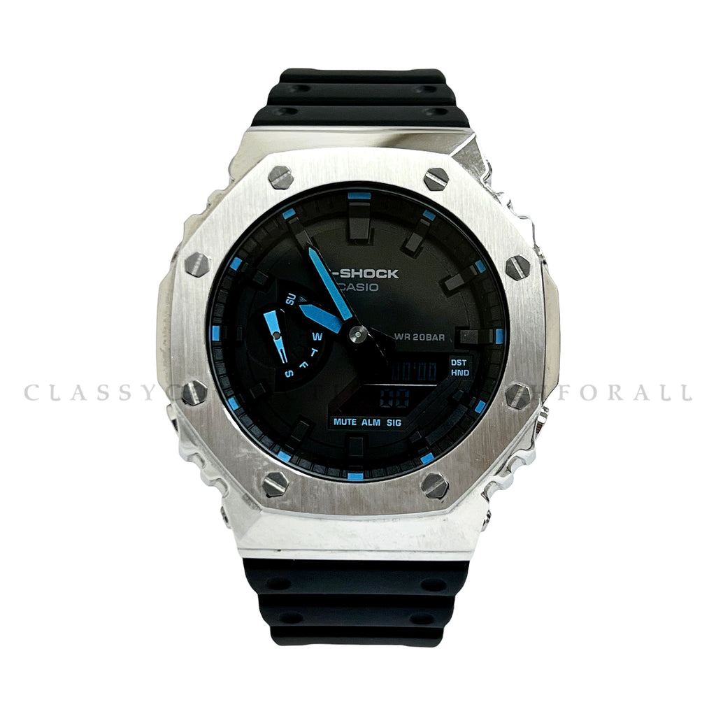 GA-2100-1A2 With Silver Stainless Steel Casing